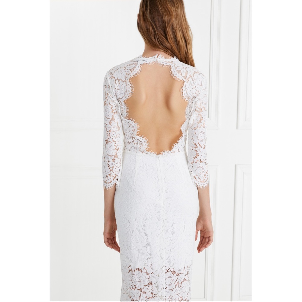 - Rachel Zoe lace long sleeve wedding dress